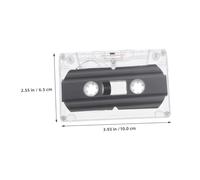 LIGIGWASH 8pcs Clear Blank Cassette Tapes with Transparent Hard Case for DIY Retro Music Speech Recording Multiuse Vintage Audio Tape for Party Messages Teaching and Voice Recording