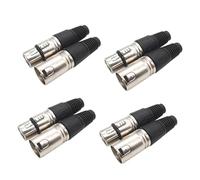 LIGIGWASH 8PCS Pin Xlr Connector Male Female Microphone Cable Plugs Audio Adapter for Mic Speaker Dmx Replacement