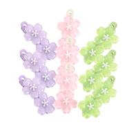 LIGIGWASH 9pcs Natural Flower Hairpin Lightweight and Comfortable Resin Material for Adding Charm to Casual and Party Outfits for Summer and Girls Hair Accessories