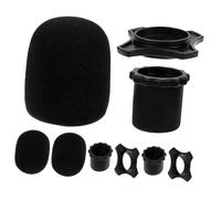 LIGIGWASH 9pcs Thickened Sponge Microphone Covers Mic Sponge Protective Cover Set for Indoor Outdoor Live Streaming Ktv Microphone Windscreens Pop Filter Accessories