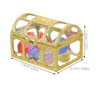 LIGIGWASH Acrylic Gemstone with Transparent Treasure Chest Drilled Gems for Treasure Hunting Party Decor and Crafting Suitable for Boys