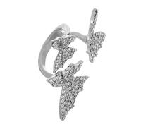 LIGIGWASH Adjustable Butterfly Open Ring for Women Lightweight Minimalist Finger Jewelry for Wedding Engagement Anniversary Stylish Exaggerated Design Comfortable for Sensitive Skin