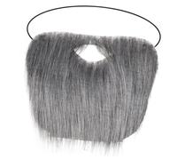 LIGIGWASH Adjustable Elastic Band Santa Claus Beard Costume Accessory for Halloween Christmas Festive Dress Up Fake Gray Beard with Comfortable Fit for Adults and Teens