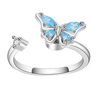 LIGIGWASH Adjustable Open Ring for Women Rotating Elegant White Gold Finish Chic Minimalist Jewelry Birthdays Holidays and Parties