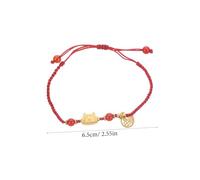 LIGIGWASH Adjustable Red String Zodiac Bracelet Dragon Year Wrist Accessory with Dragon Charm for Women Traditional Chinese Lucky Dumpling Design Comfortable Fit