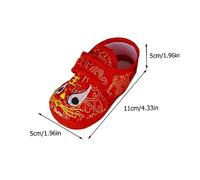 LIGIGWASH Adorable Tiger Head Soft Sole Shoes Cozy Comfortable Prewalker for Home School Kindergarten Breathable Non-Slip Stylish First Walking Footwear Red