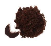 LIGIGWASH Afro Wig and Fake Beard Set with Brown Mustache Cosplay Pirate Costume Accessory for Party Supplies One Size