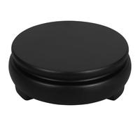 LIGIGWASH Antique Jade Display Stand Wooden Black round Base for Decor