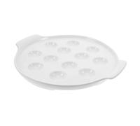LIGIGWASH Baked Snail Plate Escargot Dish Escargot Plate Mushroom Baking Dish White Ceramics