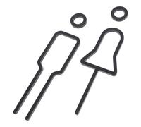 LIGIGWASH Bathroom Door Signs with Elegant Finish His and Hers Restroom Wall Plaques for Home Toilet Symbol Decor for Stylish and Convenient Identification