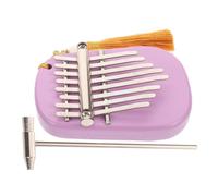 LIGIGWASH Beginner-friendly 8-key Thumb Piano Finger Kalimba with Unique Lavender Oval Shape, Portable Wooden and Metal Mini Finger Piano for Small Performances and Outdoor Activities
