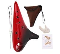 LIGIGWASH Beginner Music Ocarina Ocarinas Beginner Instrument 12 Hole Music Instrument 12 Hole Red