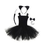 LIGIGWASH Black Cat Tutu Dress Costume for Ages Sleeveless Breathable Halloween Tutu Skirt Suit Festival Cosplay and Performance Wear Lightweight and Flirty Design for Parties and Daily Use