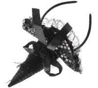 LIGIGWASH Black Witch Hat Headband for Women Halloween Accessory with Breathable Polyester Material and Not Easy to Deform Design, for Halloween Parties and Cosplay