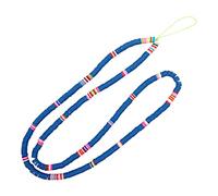 LIGIGWASH Bohemian Style Beaded Phone Lanyard for Adults Long Polymer Clay Phone Chain Wrist Strap Decorative Hanging Neck Strap in Colorful Beads