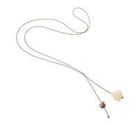 LIGIGWASH Boho Long Necklace for Women Ethnic Style Carved Bodhi Garlic Pendant Fashionable Neck Jewelry for Casual Travel and Party Wear
