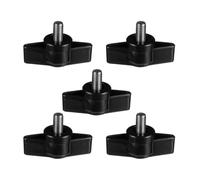 LIGIGWASH Bolt Thumb Screw 5pcs Black T Shape Fastener Labour-Saving Adjustment for Building and Bridges and Electronic Equipment
