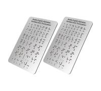 LIGIGWASH Braille Alphabet Board Interactive Learning Tool Aluminium-Plastic Panel 2pcs with Raised Dots for Beginners for Blind at Home and School