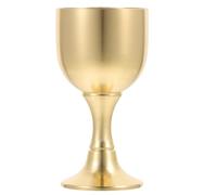 LIGIGWASH Brass Offering Cup Holy Eucharist Chalice 50g Brushed Metal Goblet for Church Altar Ceremony Religious Worship Supplies