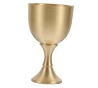 LIGIGWASH Brass Wine Goblet Mini Gold Chalice Holy Church Cup for Communion Rituals Wedding Ceremony and Temple Supplies Vintage Gothic Shot Glass
