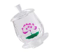 LIGIGWASH Buddhist Offering Glass Cup Holy Water Bowl for Temple Home Decor Multipurpose Collectible Zen Room Ornament