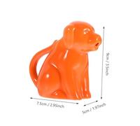 LIGIGWASH Cartoon Animal Ceramic Creamer Jug with Handle Orange Dog Milk Holder Pitcher for Sauce and Salad Dressings Premium Sturdy Kitchen Milk Frother Cup