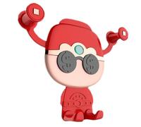 LIGIGWASH Cartoon God of Wealth Car Phone Holder Vent Mount Compatible with All Mobile Phones Easy One-hand Operation Stable Clip for Navigation Use