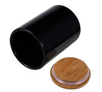 LIGIGWASH Ceramic Grain Storage Container with Bamboo Sealing Canister Scratch-resistant Airtight Kitchen Storage Box for Rice Sugar Spices and Preserves Home Pantry Organizer