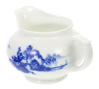 LIGIGWASH Ceramic Sauce Container with Drip Spout for Condiments Gravy Boat and Milk Jug for Serving Soy Sauce Salad Dressings Syrup Elegant Porcelain Condiment Bowl for Kitchen and