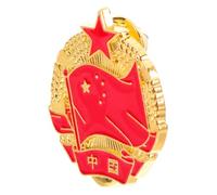 LIGIGWASH Chinese National Flag Brooch Pin Metal Star Shape Patriotic Lapel Badge for Clothes Hats Backpacks Veterans Pin Souvenir Accessory