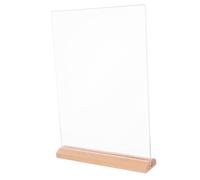 LIGIGWASH Clear Acrylic Sign Holder with Wear Resistant Display Stand Double Sided Price Tag and Brochure Display for Retail Restaurant Hotel Easy to Install and Reusable