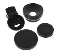 LIGIGWASH Clip-on 37mm Universal Phone Camera Lens with 0.45x Wide Angle and High-definition Macro for Smartphones and Tablets, Black, Multipurpose Clip Lens for Mobile Photography