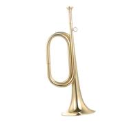 LIGIGWASH Copper Golden Bugle Trumpet for School Band with Light Weight and Beautiful Natural Sounds, Beginner Instrument for Cavalry and Outdoor Performances