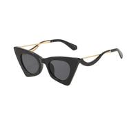 LIGIGWASH Creative Black Cat Eye Sunglasses for Summer Driving Unisex Stylish Eyewear with Ergonomic Curve Temples UV Protection Shades for Party Street Travel and Photography