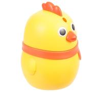LIGIGWASH Creative Cartoon Chick Push-type Toothpick Holder Household Storage Jar with Lid Compact and Sealed Toothpick Dispenser for Kitchen and Dining Table Organization Yellow