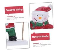 LIGIGWASH Cute Snowman Tree Ornament with Playful Swing Design Handpainted Mini Resin Hanging Decoration Lightweight Christmas Decor for Holiday Trees Parties and Tabletops
