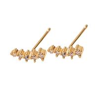 LIGIGWASH Delicate Rhinestone Ear Studs Small Bling Earrings for Women Lightweight Comfortable Jewelry Gift