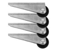 LIGIGWASH Door Guide Bottom Support Wheels Heavy Duty 5pcs Thickened Long Bracket Pulleys with Antisagging Feature for Furniture Repair and Office Chairs