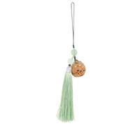 LIGIGWASH Durable Carved Lotus Sachet Phone Chain with Tassel Pendant Fringe Decoration Multi Functional Ancient Style Mobile Charm for Women Gift Ready Delicate Phone Lanyard Accessory