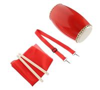 LIGIGWASH Durable Cowhide Waist Drum with Strap Traditional Chinese Hand Drum Kit for Adults for Performances Square Dance and Celebrations