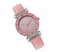 LIGIGWASH Elegant Ladies Quartz Wrist Watch with Luminous Feature, Pink Synthetic Material, Comfortable to Wear, Simple Classic Style for Casual and Dress Occasions