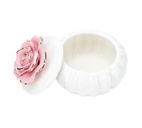 LIGIGWASH Elegant Nordic Ceramic Sealed Jewelry Storage Box with Rose Design Durable Multi Purpose Decorative Jar for Home Organization Gift Giving and Item Storage