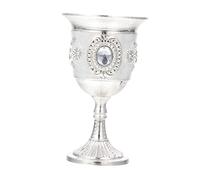 LIGIGWASH European Wine Goblet Small Metal Stemmed Glass with Rose Pattern Decorative Drinking Cup for Home Party Bar Restaurant Use Multi Function for Wine Whiskey Vodka Cocktails