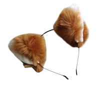 LIGIGWASH Faux Fur Fox Ears Headband Cozy Animal Hair Decor Accessory for Cosplay Parties Makeup and Casual Wear Cute Plush Cat Ear Hairband for Costume Events and Festivals