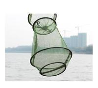 LIGIGWASH Foldable Fishing Landing Net and Quick-drying Material Prevent Escaping with 4 Strong Spring Wire Frames Portable Mesh Trap Net for Shrimp and Lobsters for Outdoor Fishing