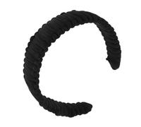 LIGIGWASH French Vintage Wide Braided Headband for Women Black Elegant Hair Hoop with Sophisticated Craftsmanship Stylish Hair Accessories for Makeup and Skincare Routine