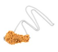 LIGIGWASH Fried Chicken Leg Pendant Necklace, Simulation Food Hanging Chain, Creative Chicken Food Model Jewelry for Women, Novelty Barbecue Accessory for Casual Wear