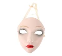 LIGIGWASH Full Face Chinese Style Hand Painted Plastic for Women and Comfortable Party Supply Halloween Prop with Realistic Opera Decoration for Carnival and Costume Events