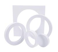 LIGIGWASH Geometric Cube Photo Props Set White Hard Foam Solid Cubes Photography Background Props for Product Photography and Jewelry Makeup Studio