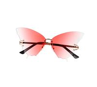 LIGIGWASH Gradient Butterfly Frame Sunglasses for Women Chic Oversized Lightweight Cool Glasses with Soft Nose Pad